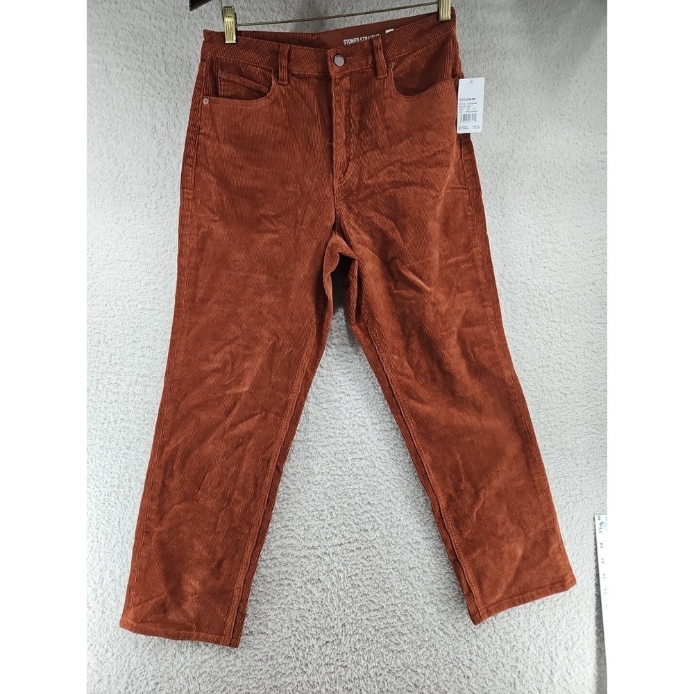 Volcom Stoned Straight Corduroy Pants Color Nut Size 30 X 27 NEW With Tags